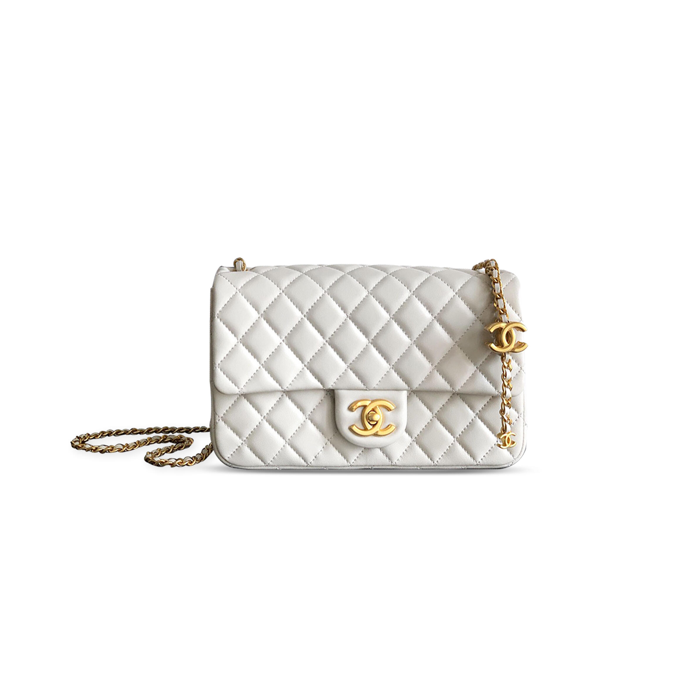 CHANEL MASTER LARGE FLAP BAG SHINY LANBSKIN 255318 (23.5*14.5*7cm)